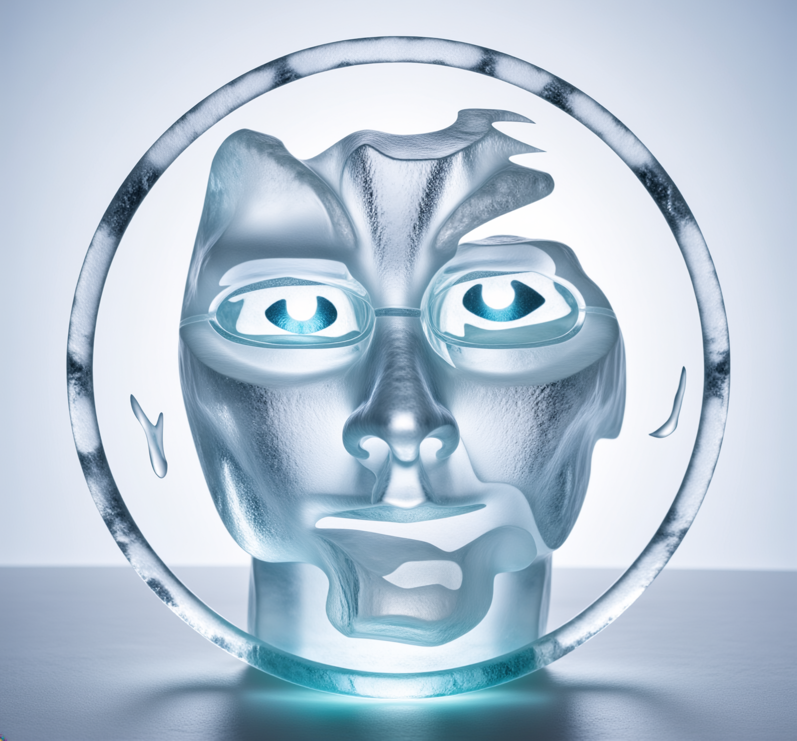 Firefly_glacial ice sculpture of THE FAC 634131 Kto